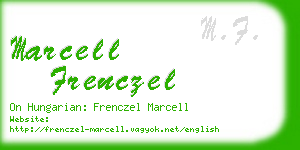 marcell frenczel business card